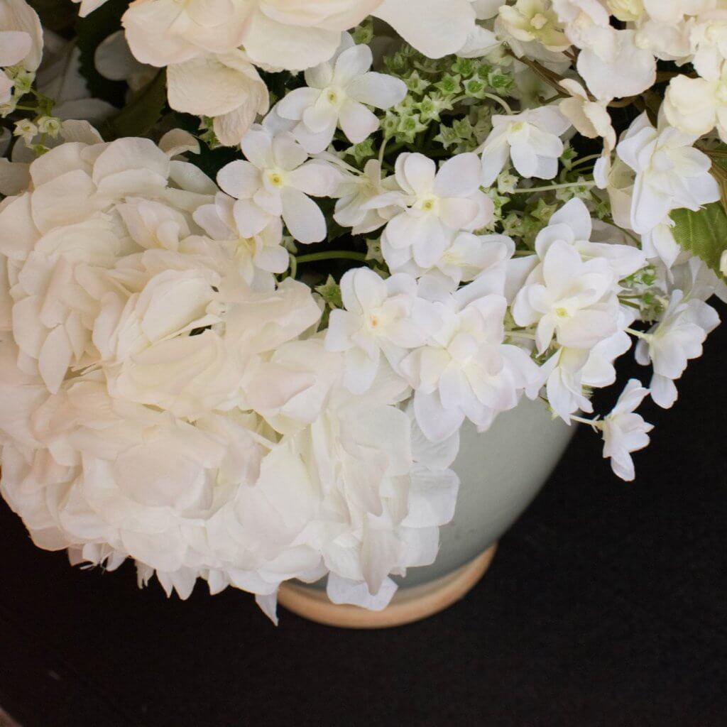 Mixed White Hydrangea Arrangement - Pulbrook and Gould Flowers London