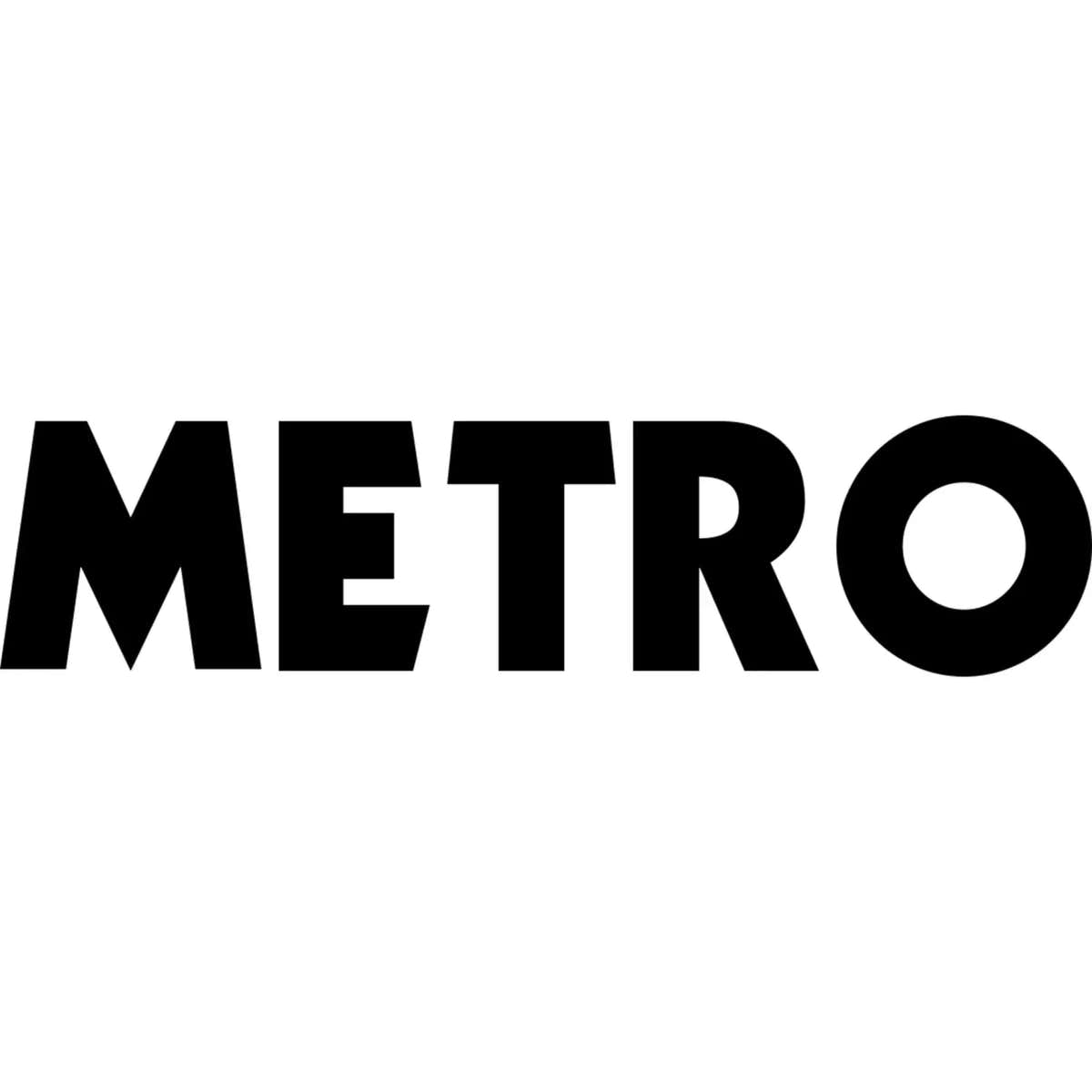METRO in bold black capital letters on a white background