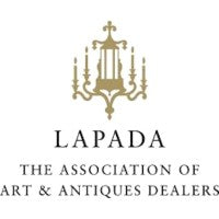LAPADA logo with text 'The Association of Art & Antiques Dealers' on a white background
