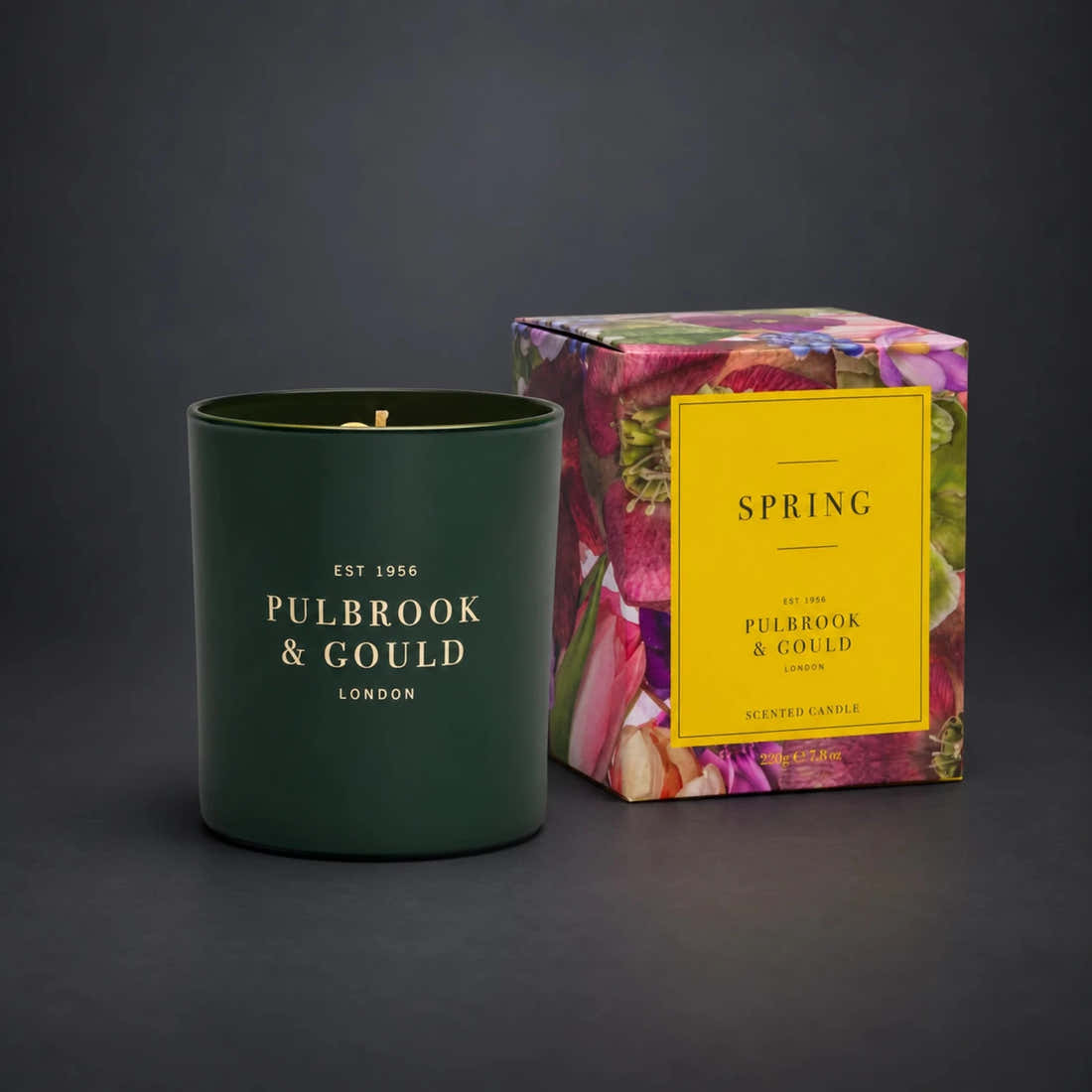 Pulbrook & Gould Spring scented candle in its branded gift box