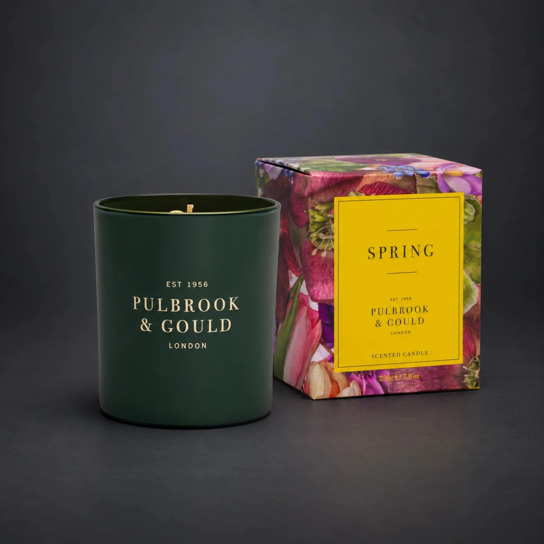 Pulbrook & Gould Spring scented candle in its branded gift box