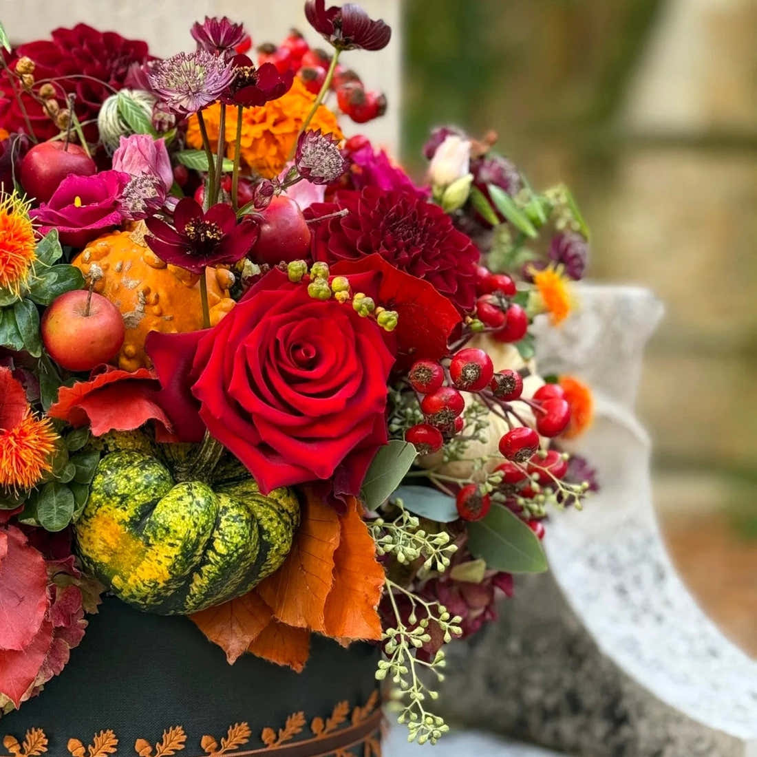 Halloween Hatbox detail, Pulbrook & Gould London