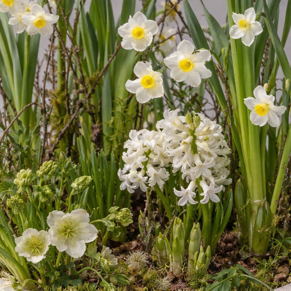 Sophia seasonal spring bulb arrangement in ceramic container