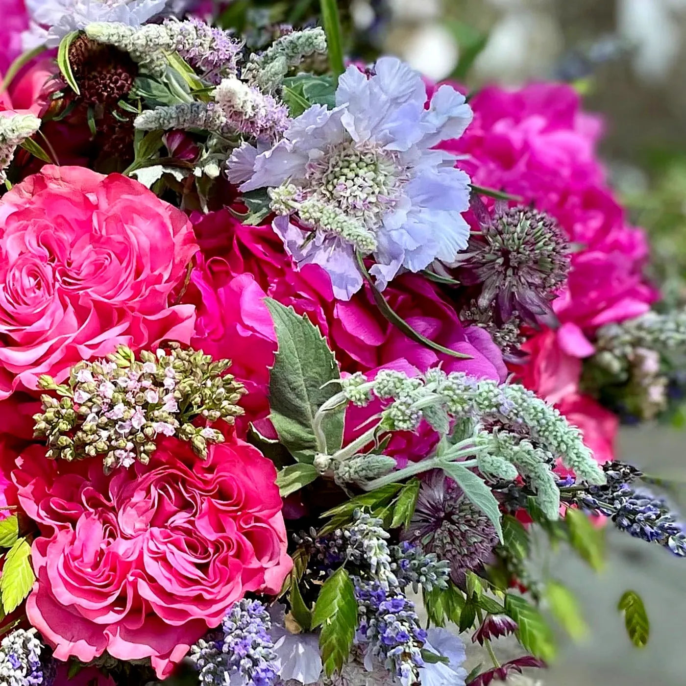 Summer Brights bouquet - detail view, by Pulbrook & Gould