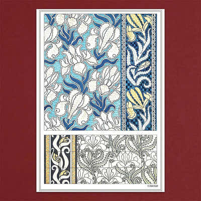
                    
                      Tolstoy Gallery Greetings Card Box Set Botanical by Pulbrook and Gould with blue and cream art deco notecards
                    
                  