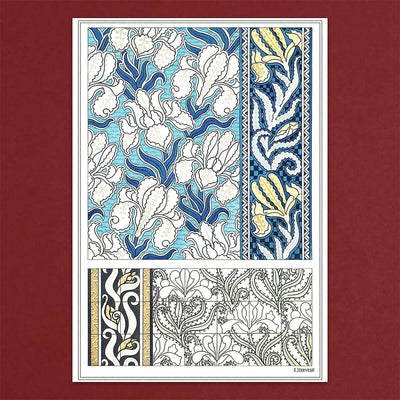
                    
                      Tolstoy Gallery Greetings Card Box Set Botanical by Pulbrook and Gould with blue and cream art deco notecards
                    
                  