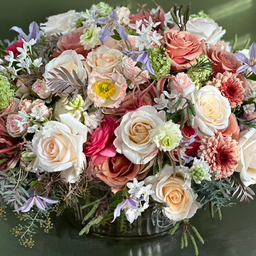 Elizabeth bouquet with pink roses by Pulbrook & Gould London