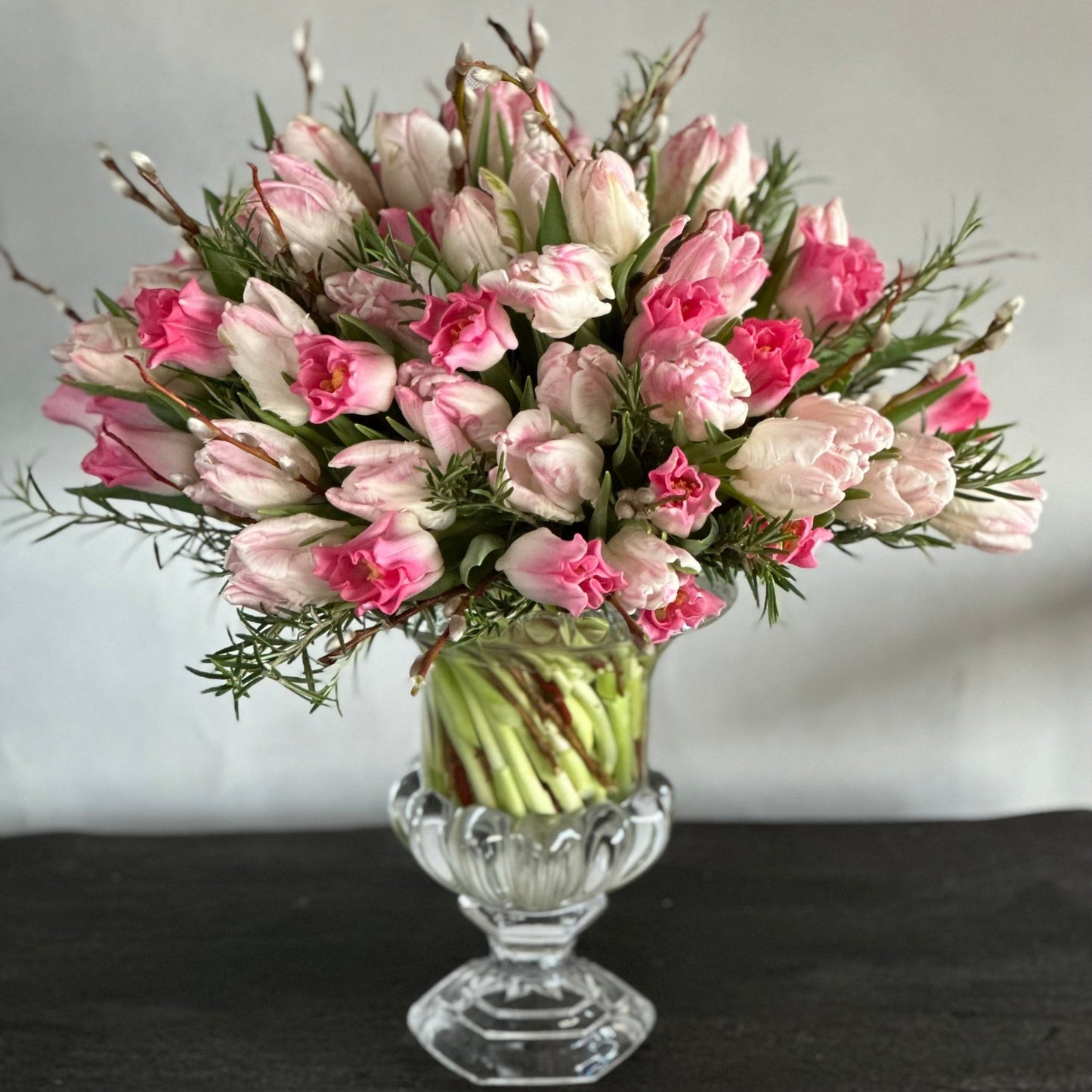 Emily pink tulip bouquet by Pulbrook & Gould London