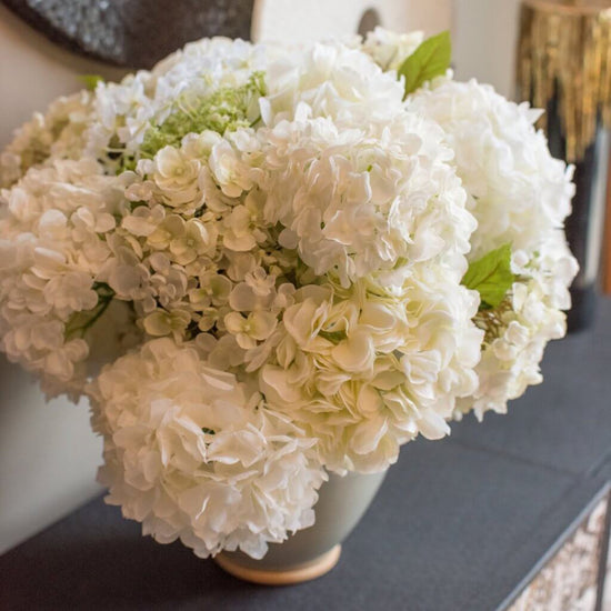 Load image into Gallery viewer, Mixed White Hydrangea Arrangement - Pulbrook and Gould Flowers London
